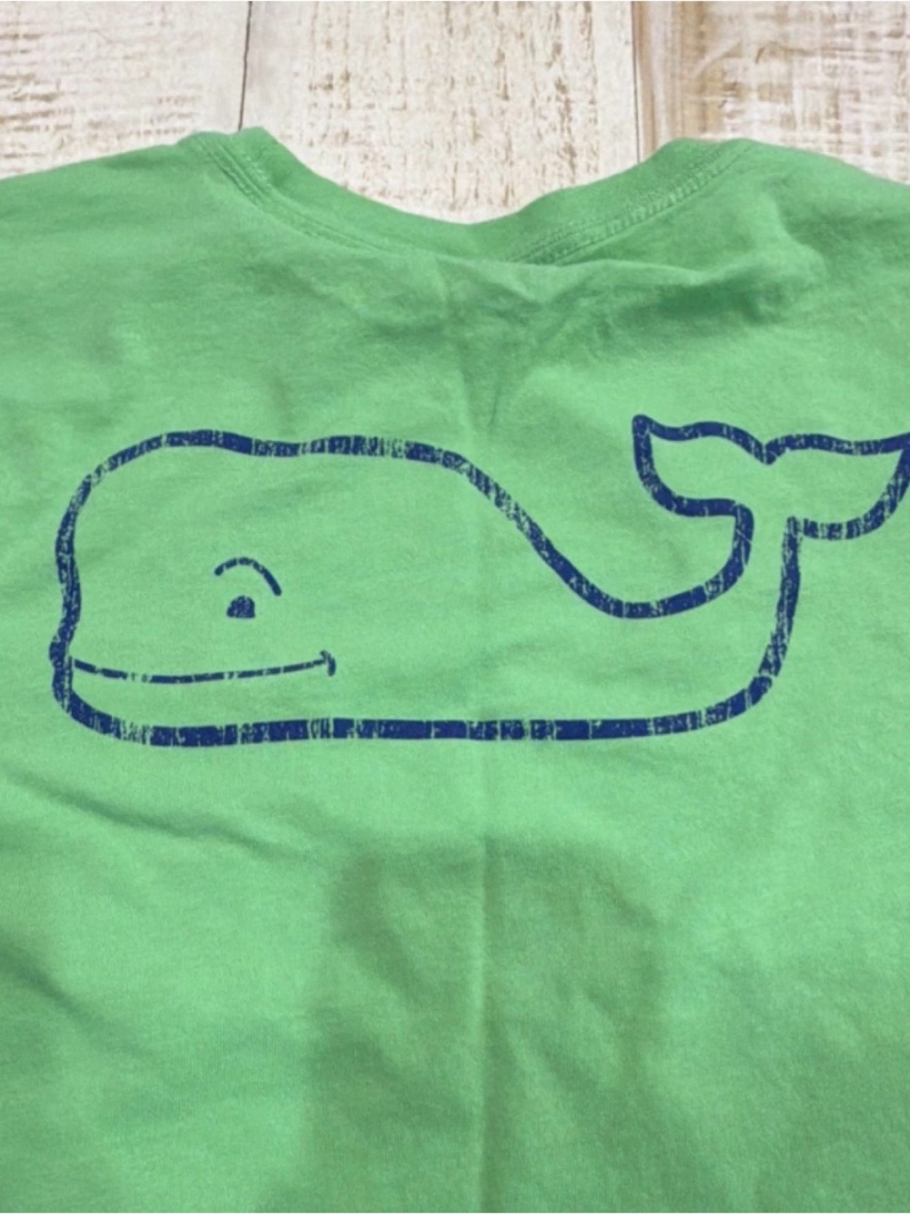 Vineyard Vines Kids Long-Sleeve Whale Tee in Green boys XL Like New